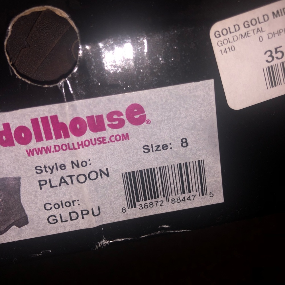 Dollhouse Bronze Combat Boots
